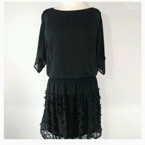 SL Fashions blouson black Dress. Size 8. L14